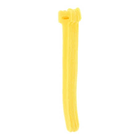 South Main Hardware Cable Tie, 8 in L, 2.3 in Max Bundle Dia., Yellow, 6 lbs Strength, 10 PK 222178